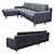 Modern Comfort: Modsy Corner Sofa by Normod 3D model small image 2