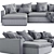 Modern Indera Weeknd Sofa 3D model small image 3