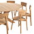 Oak Casale Dining Set: Mikado Round Table R160cm 3D model small image 3