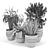 Modern Knisely Pot Planter Set 3D model small image 4