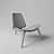 Iconic Shell Chair: Bent Plywood with Orange Upholstery 3D model small image 3