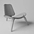 Iconic Shell Chair: Bent Plywood with Orange Upholstery 3D model small image 5