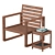 Lydon Cushioned Patio Chair 3D model small image 4