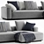 B&B Italia Hybrid Sofa Set 3D model small image 3