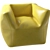 Plump Yellow Leather Armchair 3D model small image 1