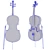 Pristine PBR Cello Set 3D model small image 7