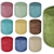 Velvet Pouf: Removable Cover, Customizable Size 3D model small image 4