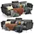 Premium Knit Plaid Sofa 3D model small image 2