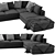 Elegant Minotti Andersen Line Sofa 3D model small image 3