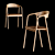 Elegant Inlay Leather Chair 3D model small image 1