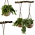 Rustic Hanging Pot with Rope 3D model small image 2