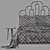 Art Deco Bed - 130x200cm Mattress Size 3D model small image 5