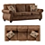 German Royal Classic Leather Chesterfield Sofa 3D model small image 2