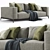 Sleek Flexform Ettore Sofa 3D model small image 4