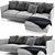 BoConcept Indivi Chaise Longue Sofa 3D model small image 3