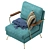 Gamble Green Lounge Chair 3D model small image 4