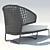 Elegant Outdoor Chaise Lounge 3D model small image 2