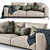 Flexform Ettore Sofa: Stylish and Spacious. 3D model small image 1