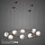 Modern Orery Chandelier - 80cm & 110cm Sizes 3D model small image 1