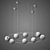 Modern Orery Chandelier - 80cm & 110cm Sizes 3D model small image 2