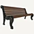 City Grove Outdoor Bench: Versatile, Stylish & Durable 3D model small image 1