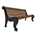 City Grove Outdoor Bench: Versatile, Stylish & Durable 3D model small image 4
