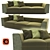 Luxury HARRY Sofa: Modern Elegance 3D model small image 1