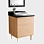 Modern 24" Teak Vanity Set 3D model small image 7