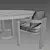 Teak Round Dining Table - 72" Portofino 3D model small image 2