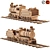 Classic Wooden Train Set 3D model small image 4