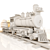 Classic Wooden Train Set 3D model small image 7