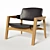 Ventura Retro Velvet Armchair 3D model small image 4