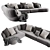 Modern Molteni&C Surf Sectional: Stylish & Spacious 3D model small image 3