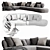 Modern Molteni&C Surf Sectional: Stylish & Spacious 3D model small image 4