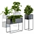 Metal Box Home Set: Stylish Plant Display 3D model small image 1