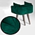 Velvet Luxury Chair 3D model small image 2