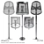 Sleek Mesh Shade Floor Lamp 3D model small image 1