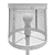 Sleek Mesh Shade Floor Lamp 3D model small image 3