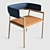 Sleek Modern Dining Chair 3D model small image 5