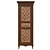 Solid Wood Wardrobe: Classic Elegance 3D model small image 1