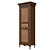 Solid Wood Wardrobe: Classic Elegance 3D model small image 4