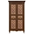 Vintage Wooden Wardrobe 3D model small image 1