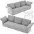 Luxury at its Finest: Edra Essential Sofa 3D model small image 1