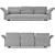 Luxury at its Finest: Edra Essential Sofa 3D model small image 2