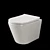 Sleek Wall-hung Toilet - Ceramica Nova 3D model small image 1