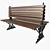 Prague Urban Bench: Durable, Portable & Stylish 3D model small image 1