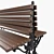 Prague Urban Bench: Durable, Portable & Stylish 3D model small image 2