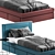 Modern Single Bed Design 3D model small image 2