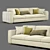 Elegant Flexform Beauty Sofa 3D model small image 4