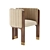 Elegant Upholstered Dining Chair 3D model small image 3